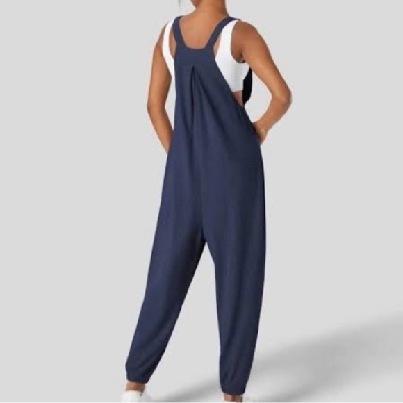 Halara Jogger Jumpsuit with Adjustable Straps ~ Size XS ~ Navy - Picture 9 of 10